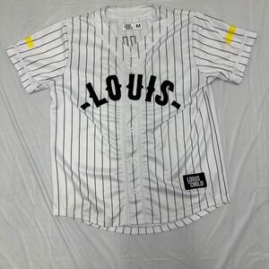 Louis the Child‎ Baseball Jersey Mens Medium White Pin Striped Merch Rare